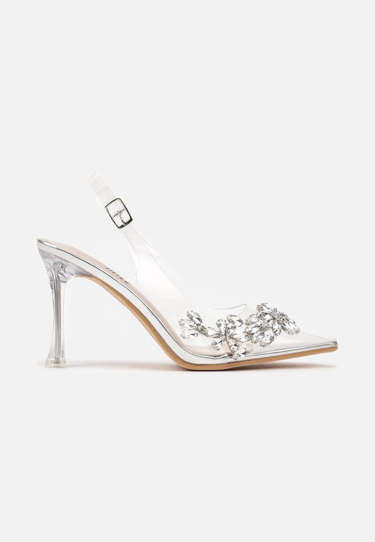 Pantofi stiletto Argintii