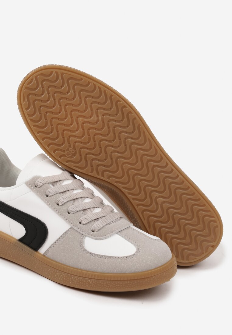 Biało-Czarne Sneakersy w Stylu Klasycznych Tenisówek Ahleria