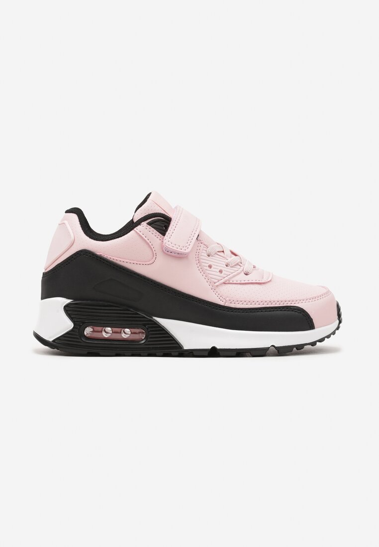Różowe Buty Sportowe Sneakersy z Transparentną Wstawką Jizana