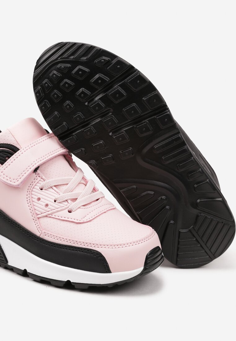 Różowe Buty Sportowe Sneakersy z Transparentną Wstawką Jizana