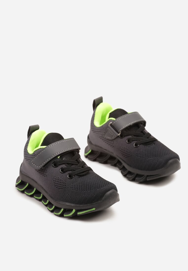 Pantofi sport Negru cu verde