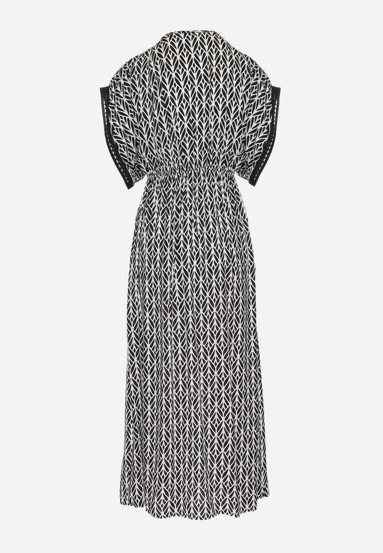 Rochie Neagră cu alb