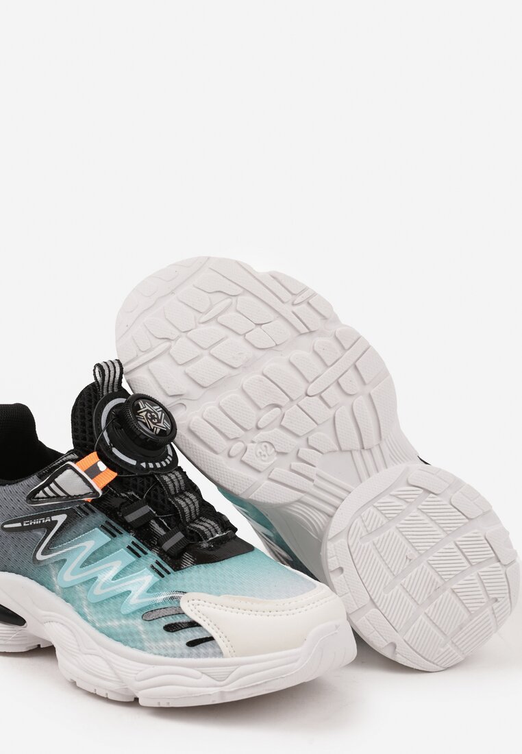 Czarne Buty Sportowe Sneakersy na Grubej Podeszwie z Tłoczeniem Setarinia
