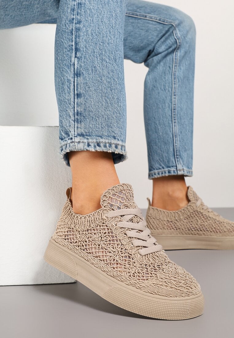 Sneakers Bej închis