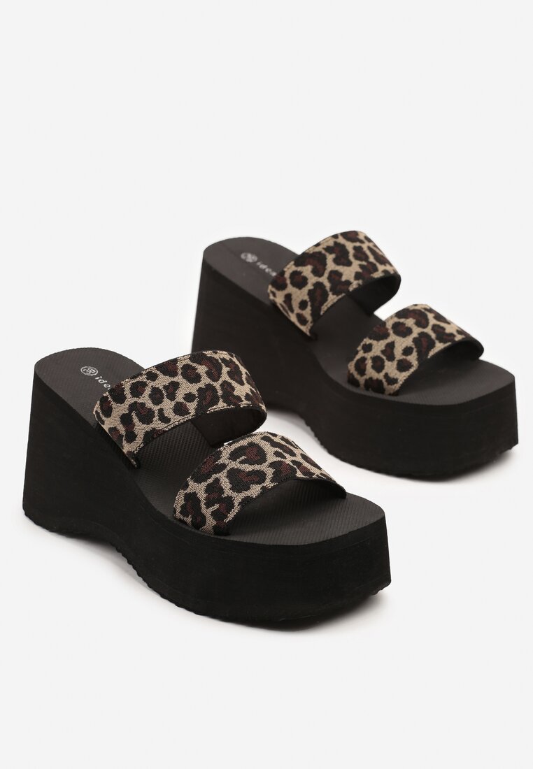 Papuci Imprimeu leopard