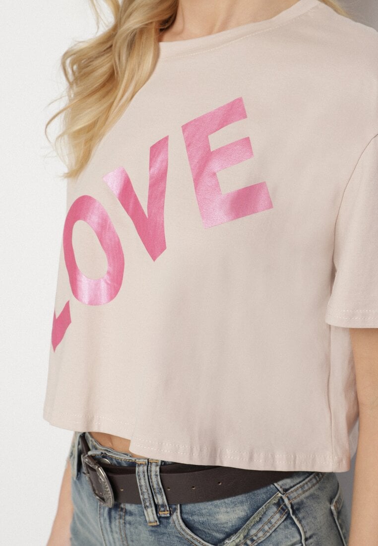 T-shirt Bej închis