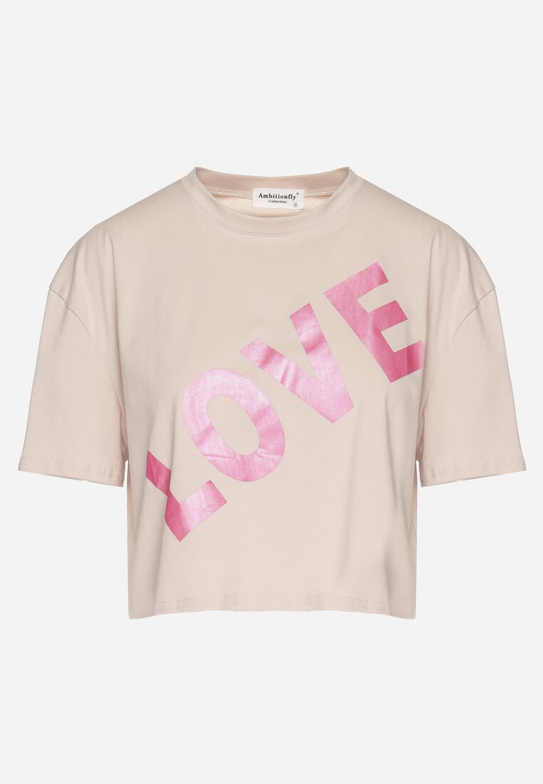 T-shirt Bej închis