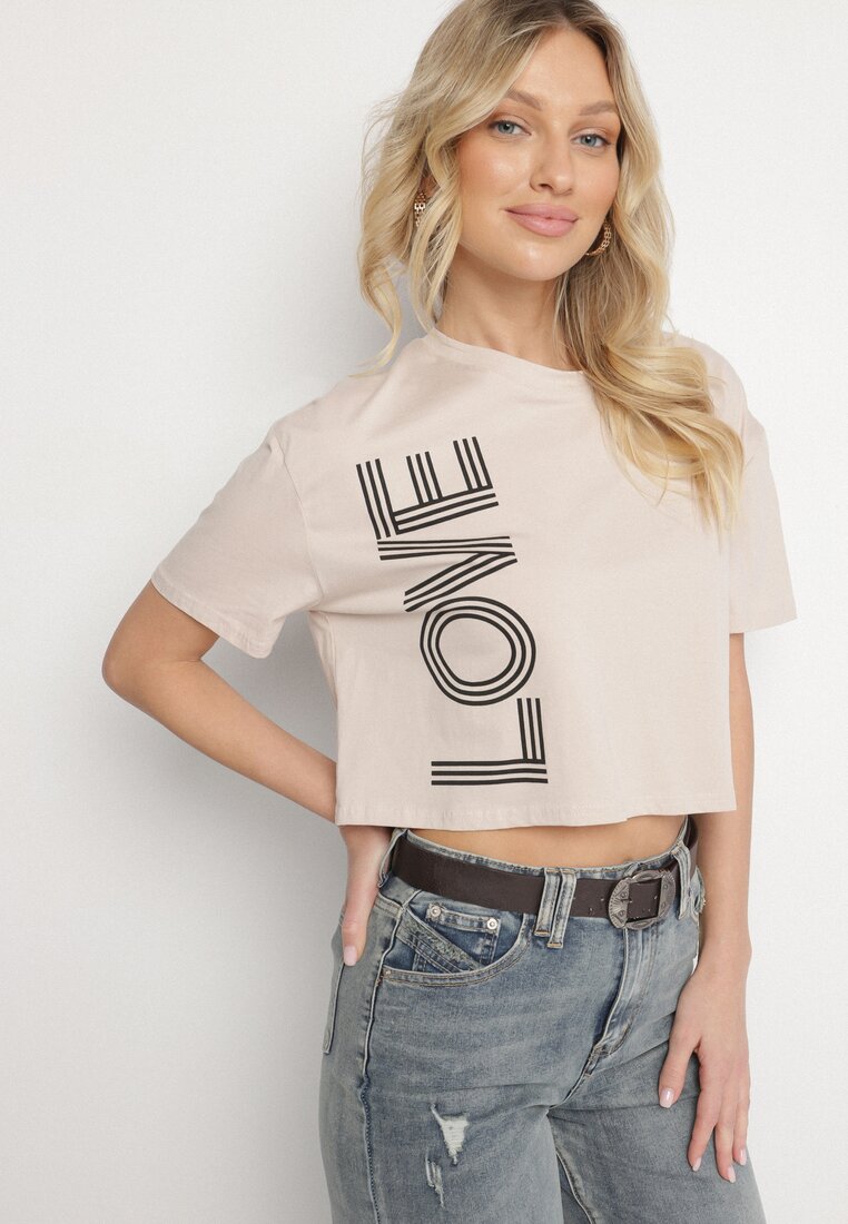 T-shirt Bej închis