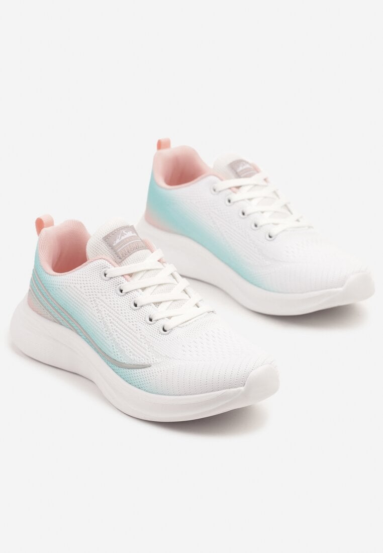 Pantofi sport Alb cu verde mentă