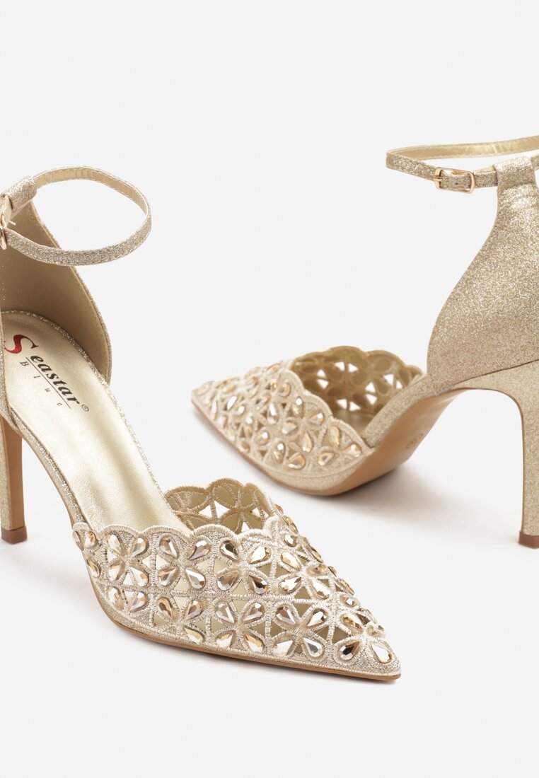Pantofi stiletto Aurii