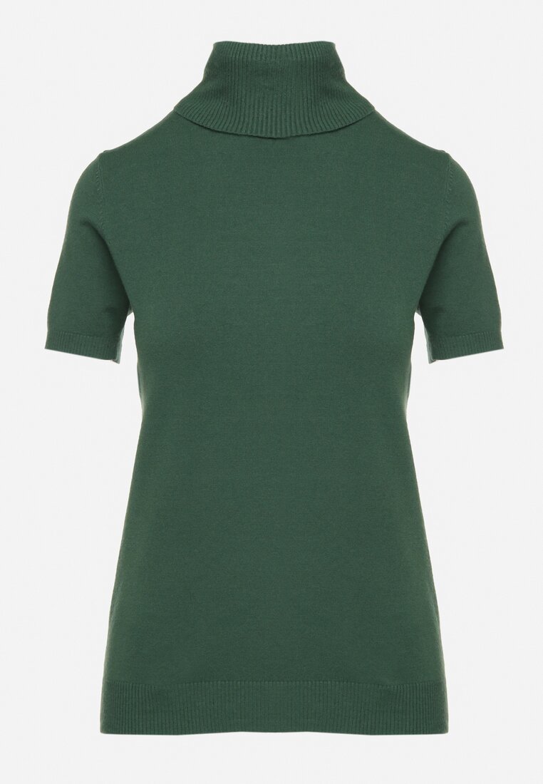 Pulover pe gât Verde închis