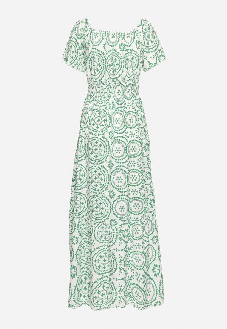 Rochie Verde cu alb