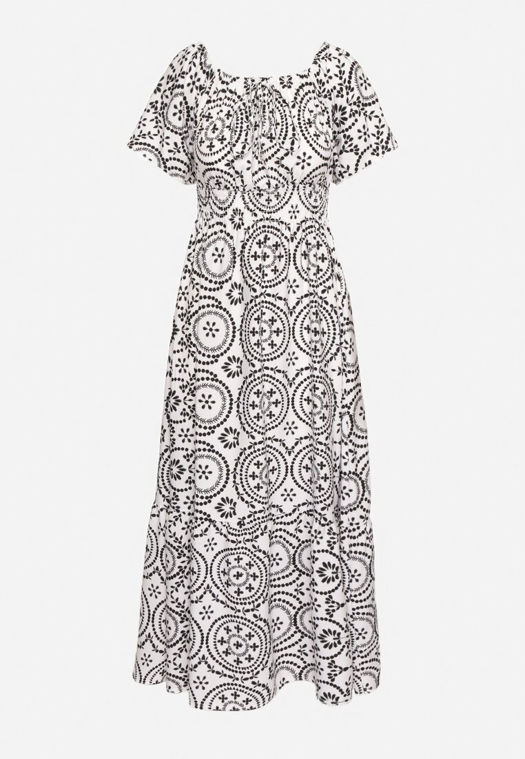 Rochie Neagră cu alb