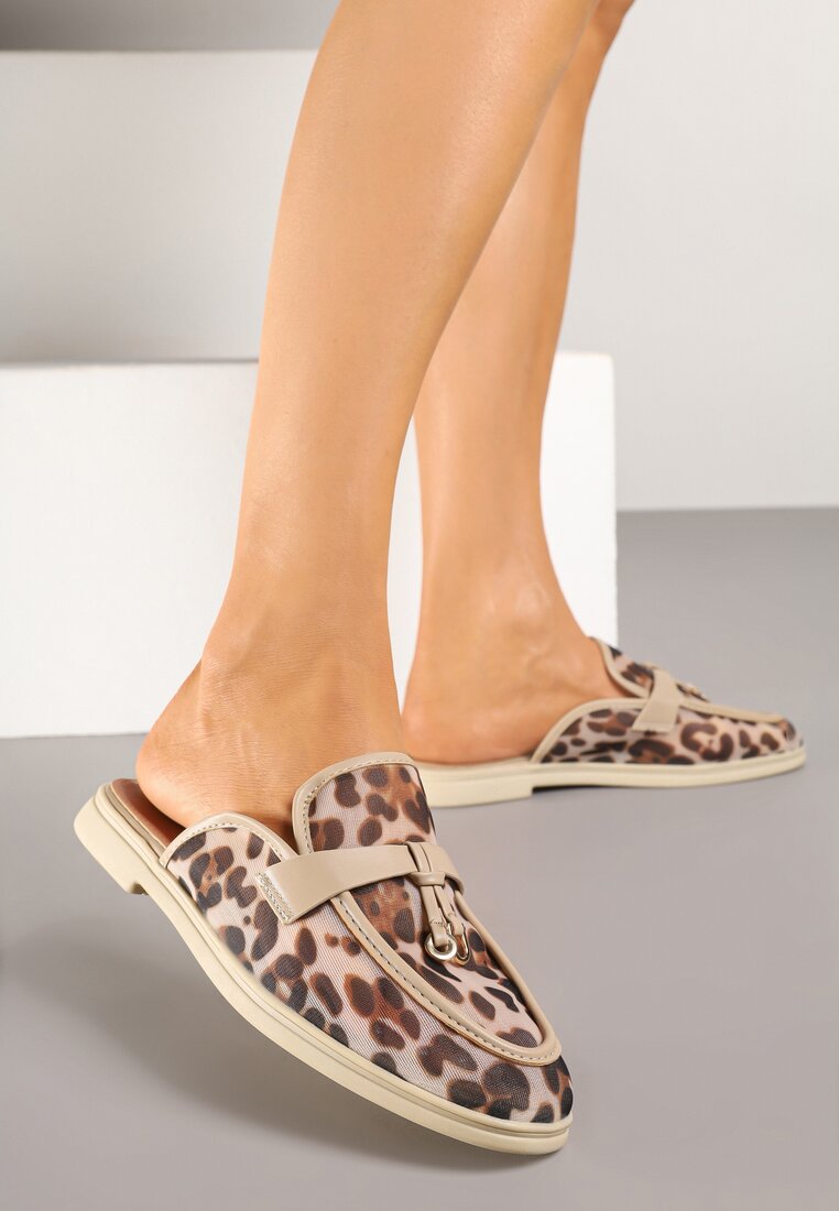 Papuci Imprimeu leopard