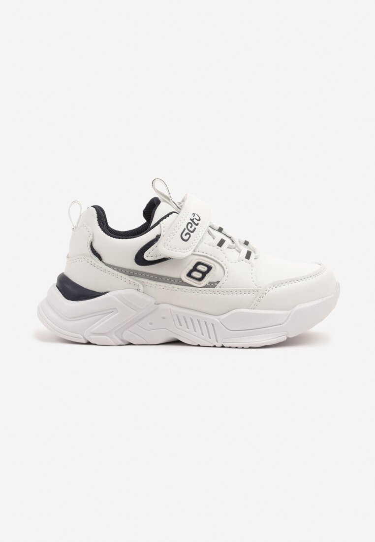 Białe Buty Sportowe Sneakersy na Piankowej Podeszwie z Zapięciem na Rzep Morloti