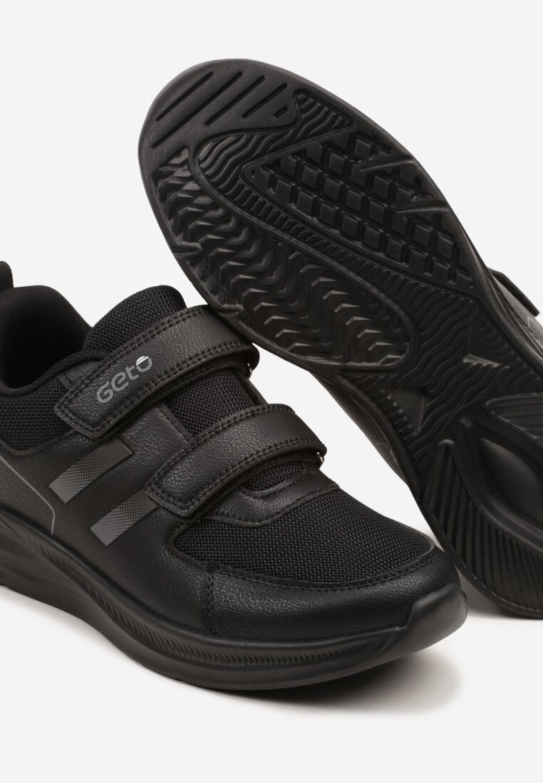 Czarne Buty Sportowe Sneakersy Zapinane na Rzep Telorea
