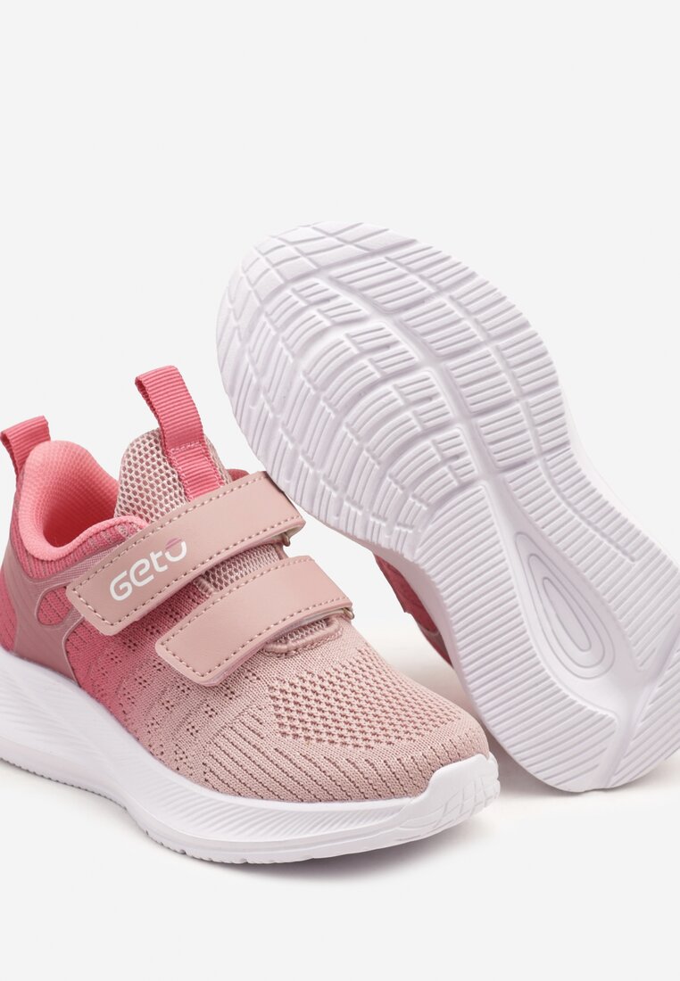 Bordowe Buty Sportowe Sneakersy Geto Ozdobione Cieniowaniem Desamiela
