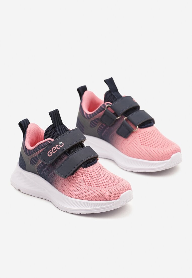 Niebiesko-Różowe Buty Sportowe Sneakersy Geto Ozdobione Cieniowaniem Desamiela