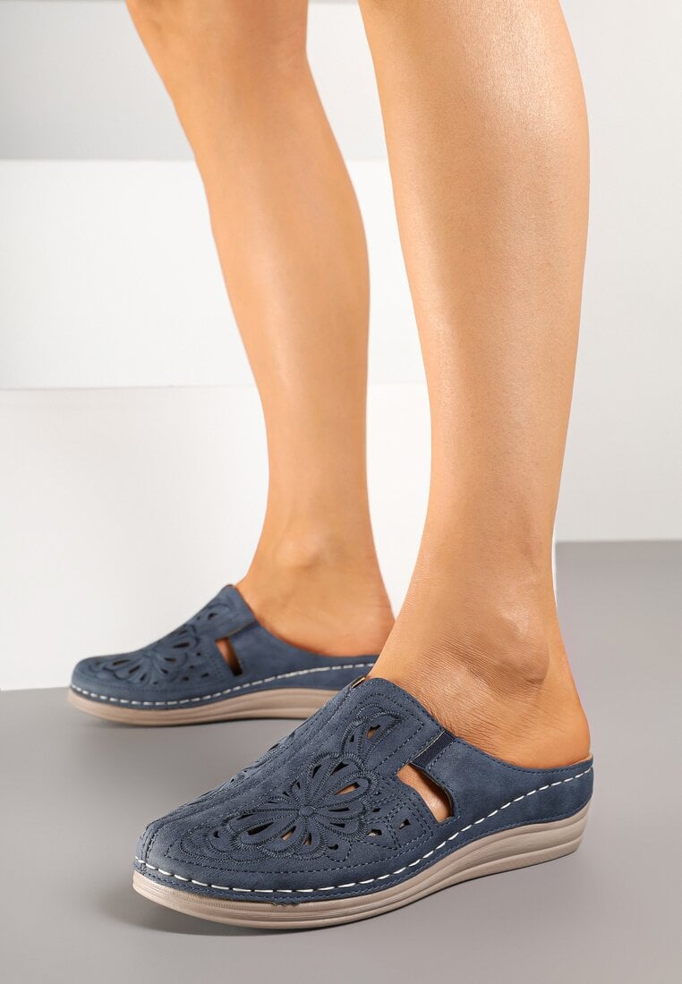 Papuci Bleumarin