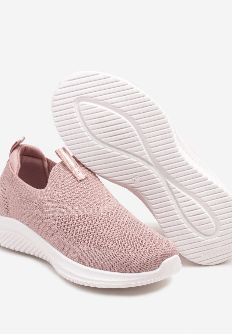 Ciemnoróżowe Wsuwane Buty Sportowe Sneakersy z Siateczki na Piankowej Podeszwie Eldriva