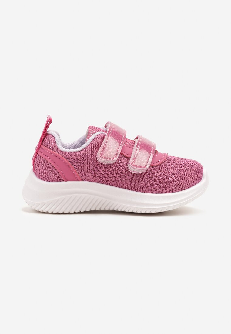 Fuksjowe Buty Sportowe Sneakersy z Siateczki Zapinane na Rzepy Karival