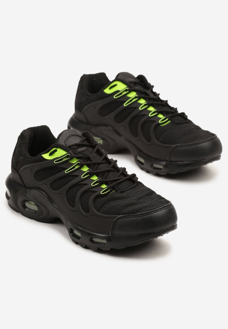 Pantofi sport Negru cu verde