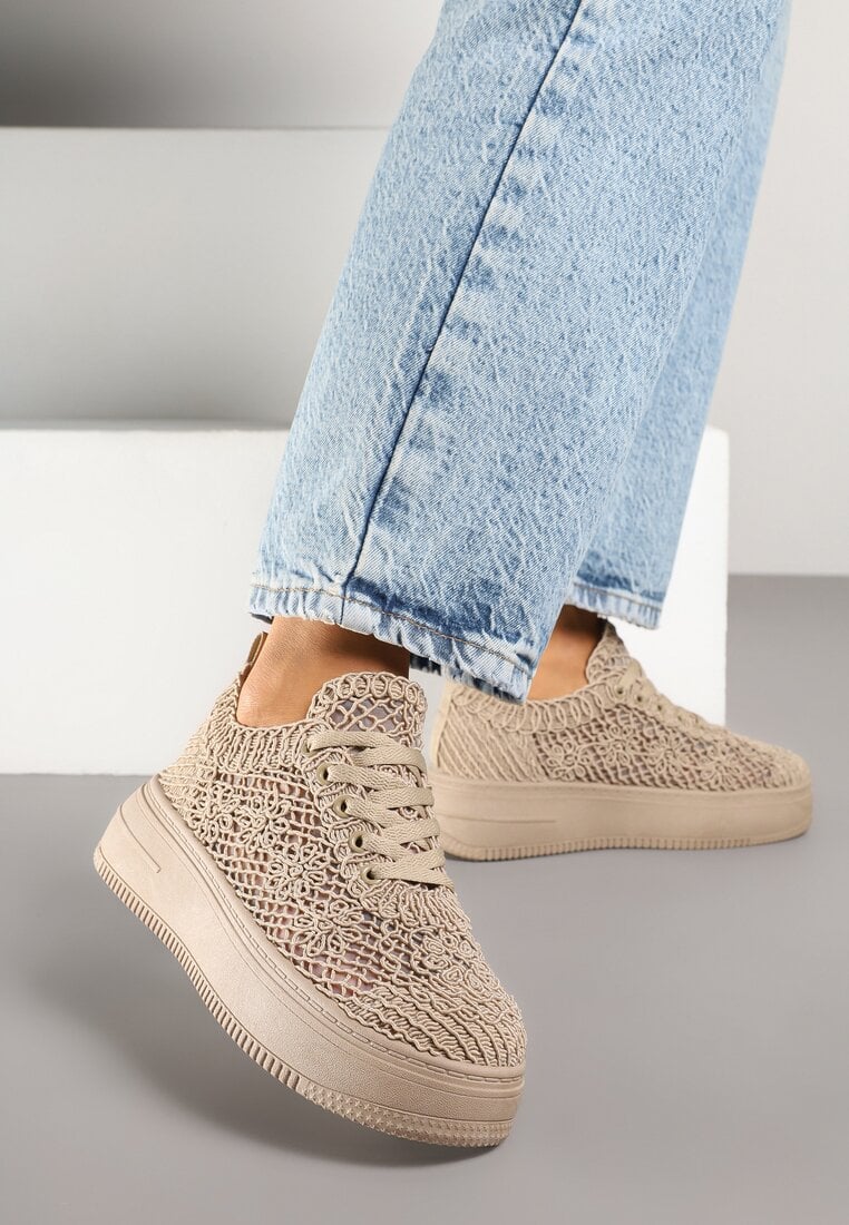 Sneakers Bej închis