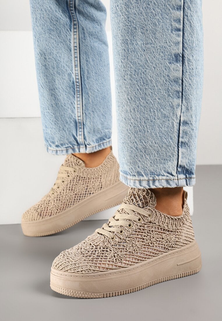 Sneakers Bej închis
