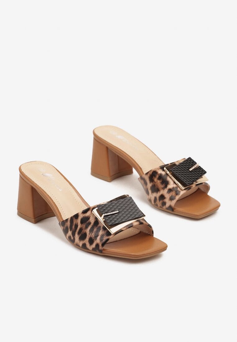 Papuci Imprimeu leopard