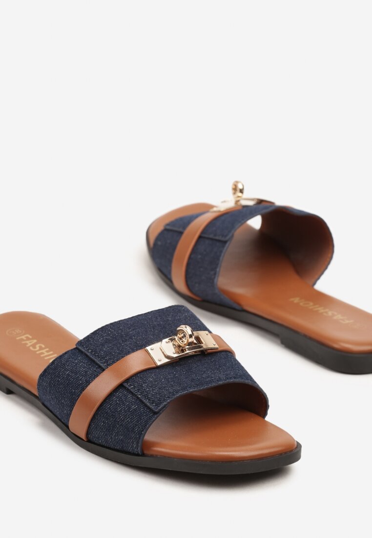 Papuci Bleumarin