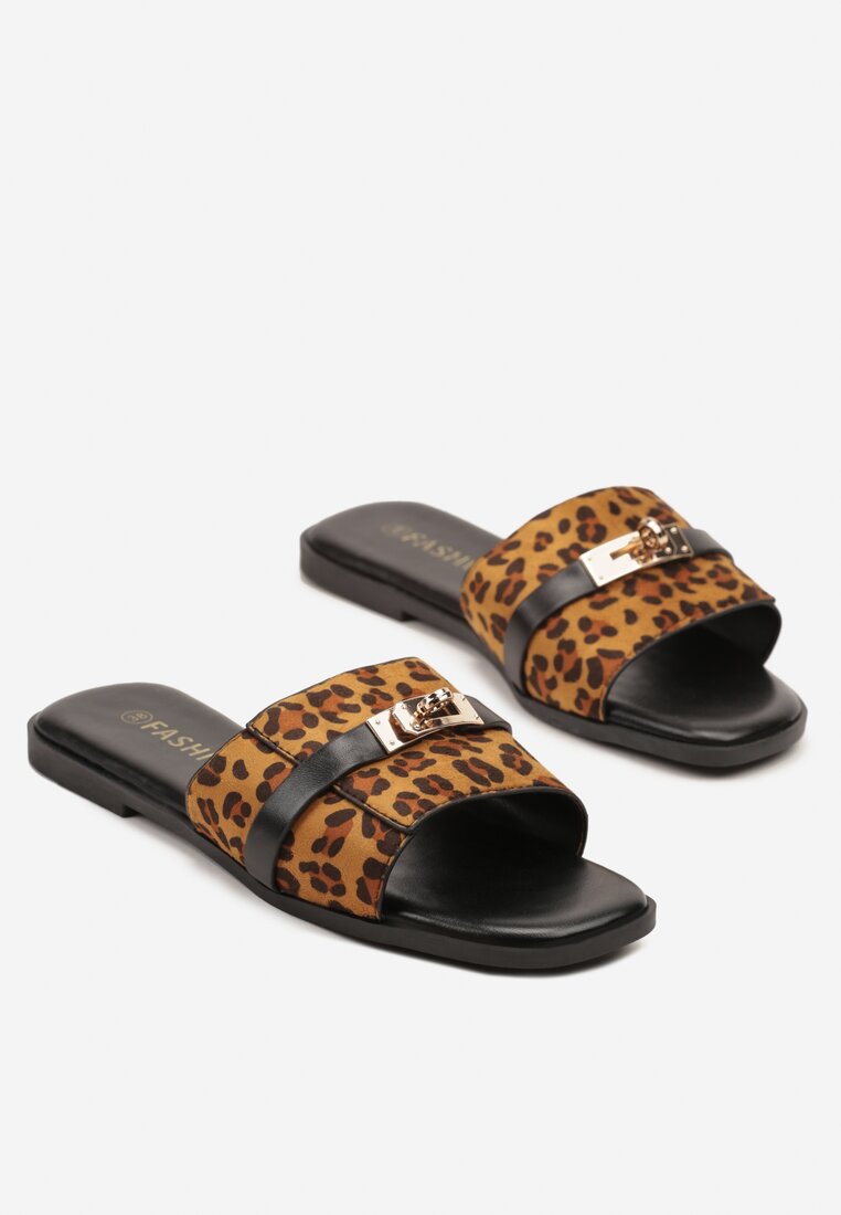Papuci Imprimeu leopard