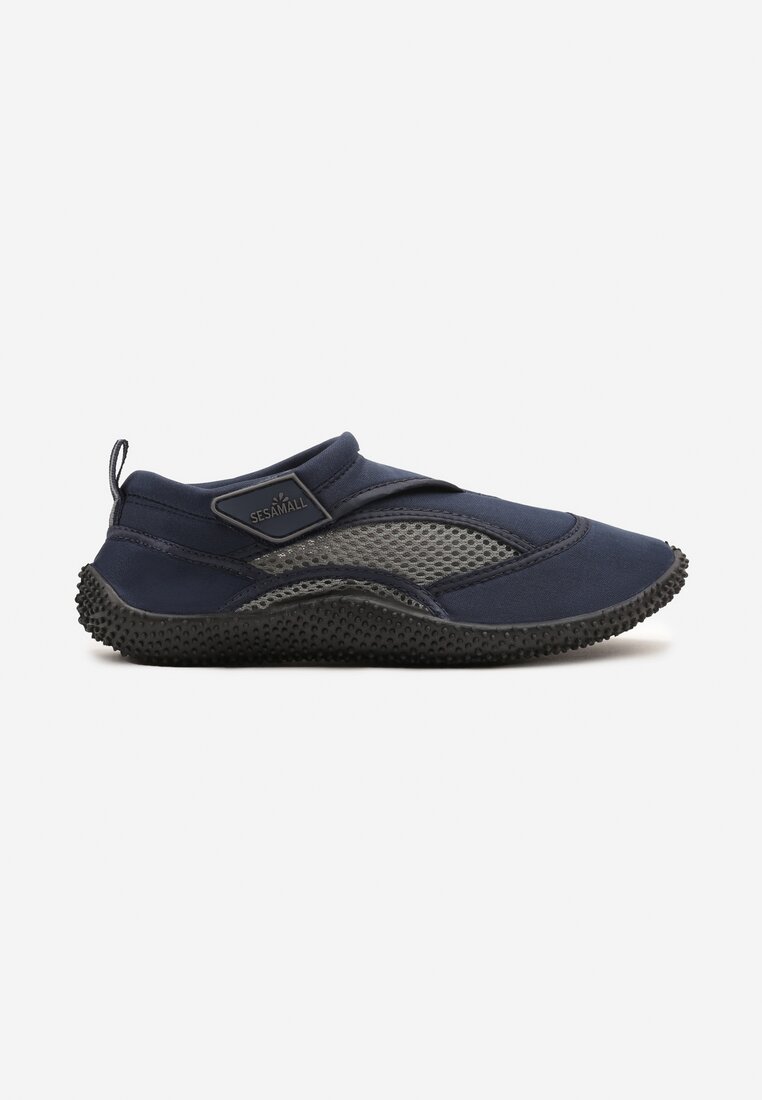 Granatowe Buty Sportowe do Wody z Zapięciem na Rzep  Ellienna