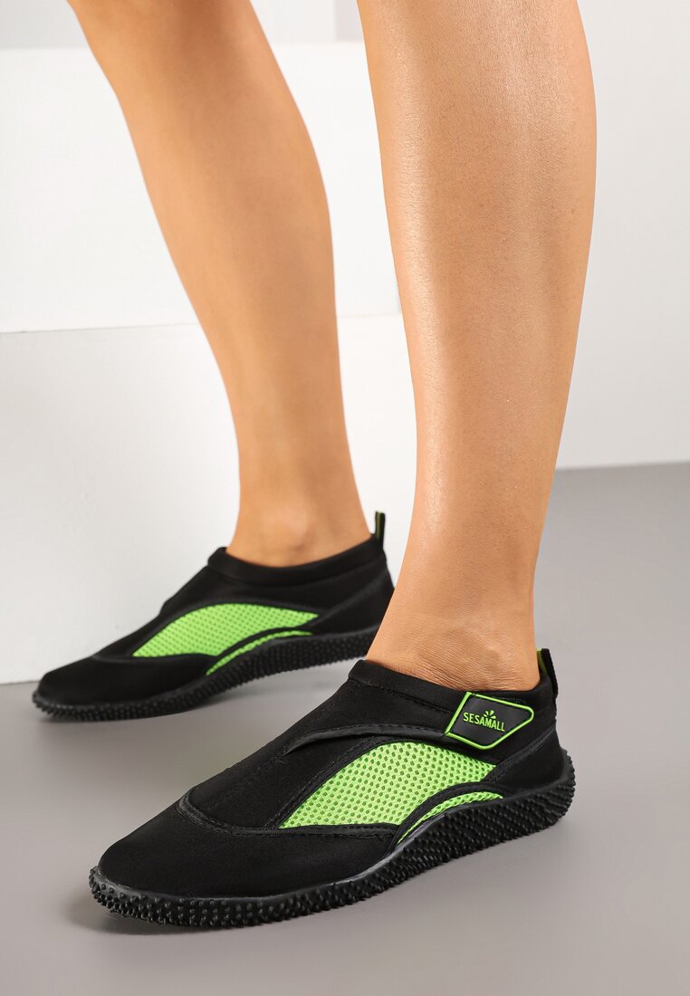 Pantofi sport Negru cu verde