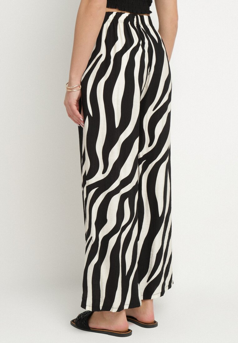 Pantaloni Negru cu alb