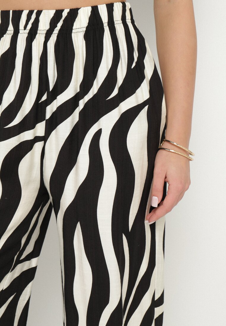 Pantaloni Negru cu alb
