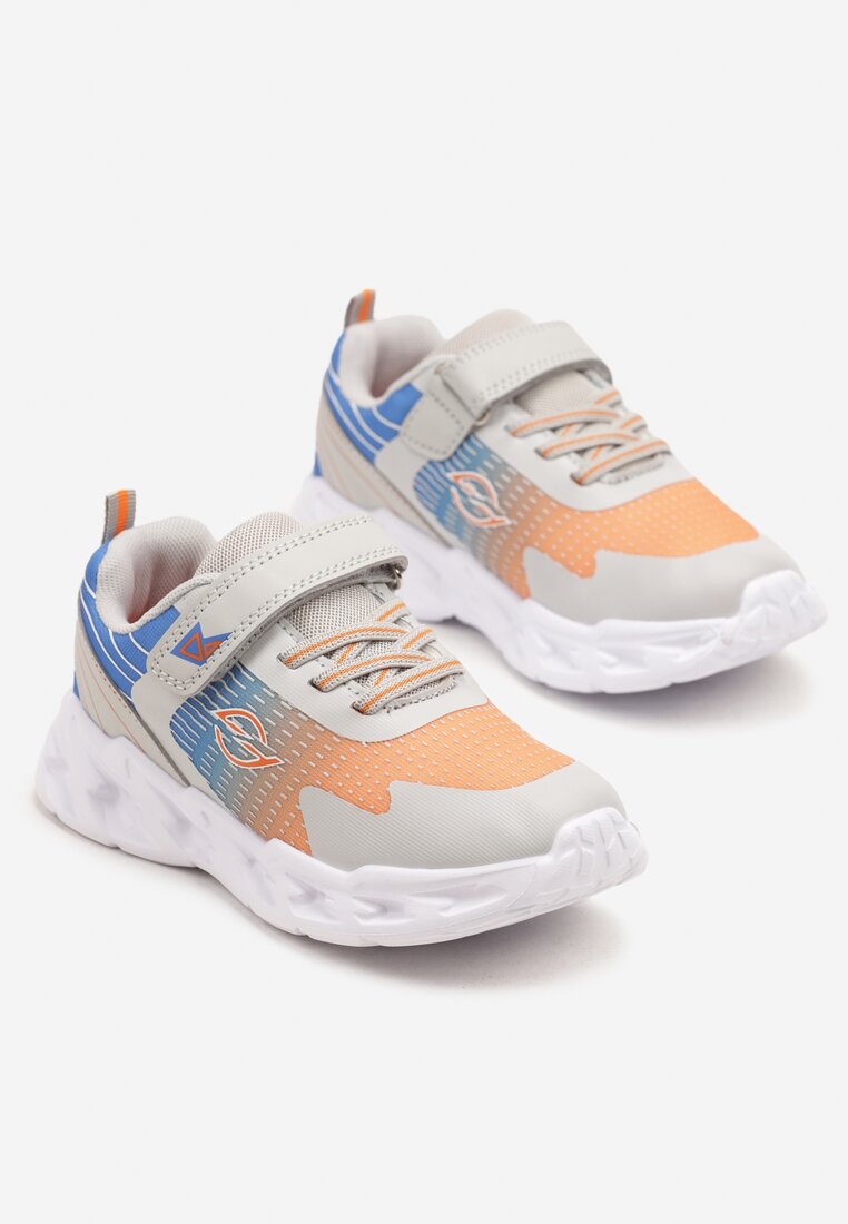 Szare Buty Sportowe Sneakersy Ozdobione Ledami Ulanila