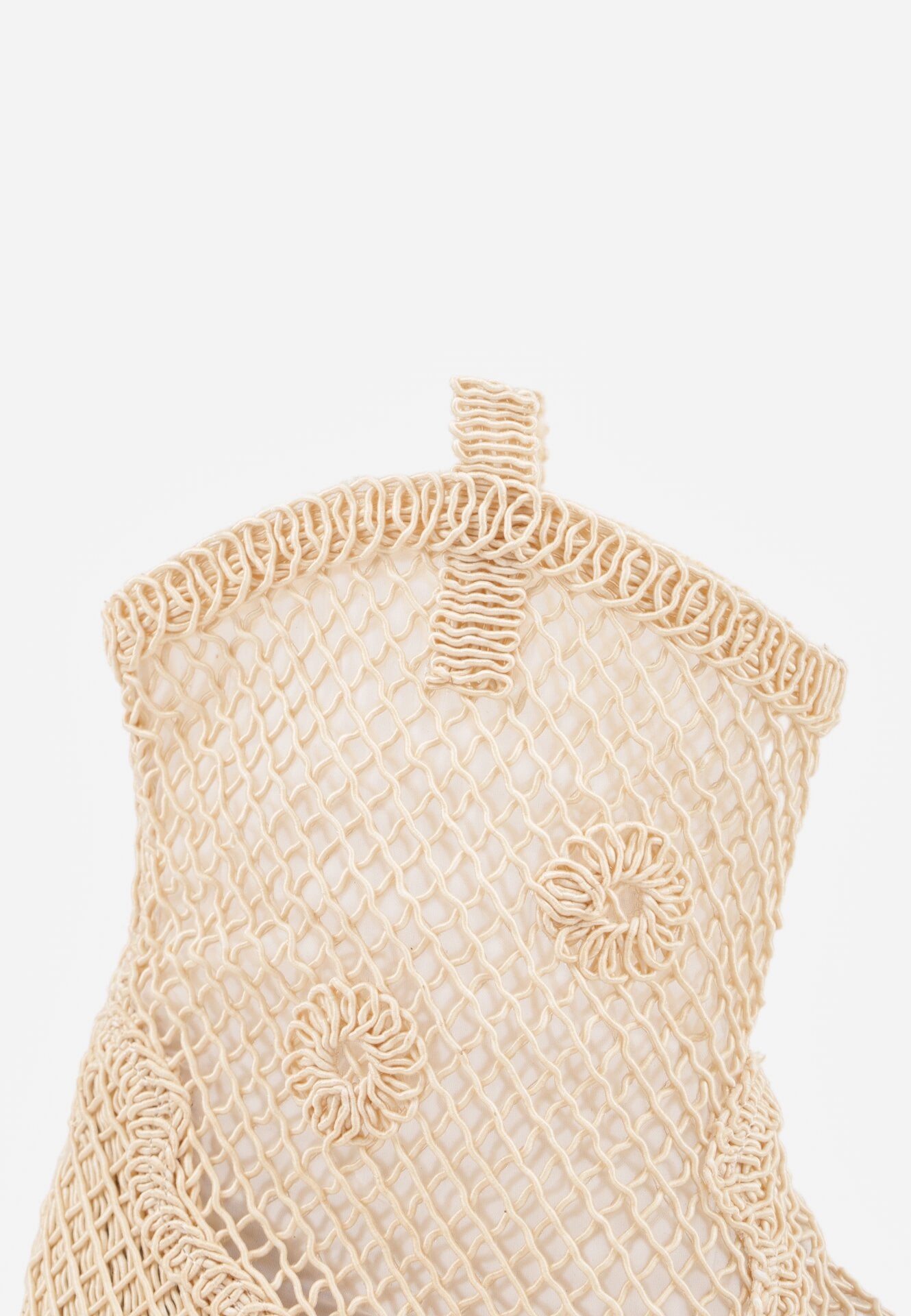 Jasnobeżowe Ażurowe Botki w Stylu Kowbojek na Stożku ze Skórzaną Wkładką Xalozi