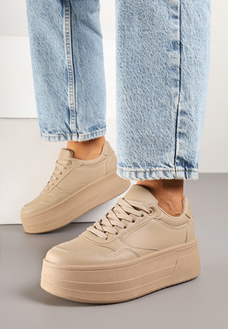 Sneakers Bej închis