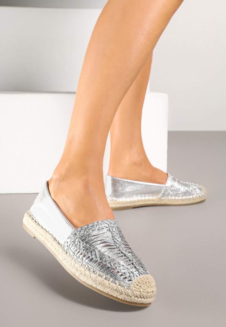 Espadrile Argintii
