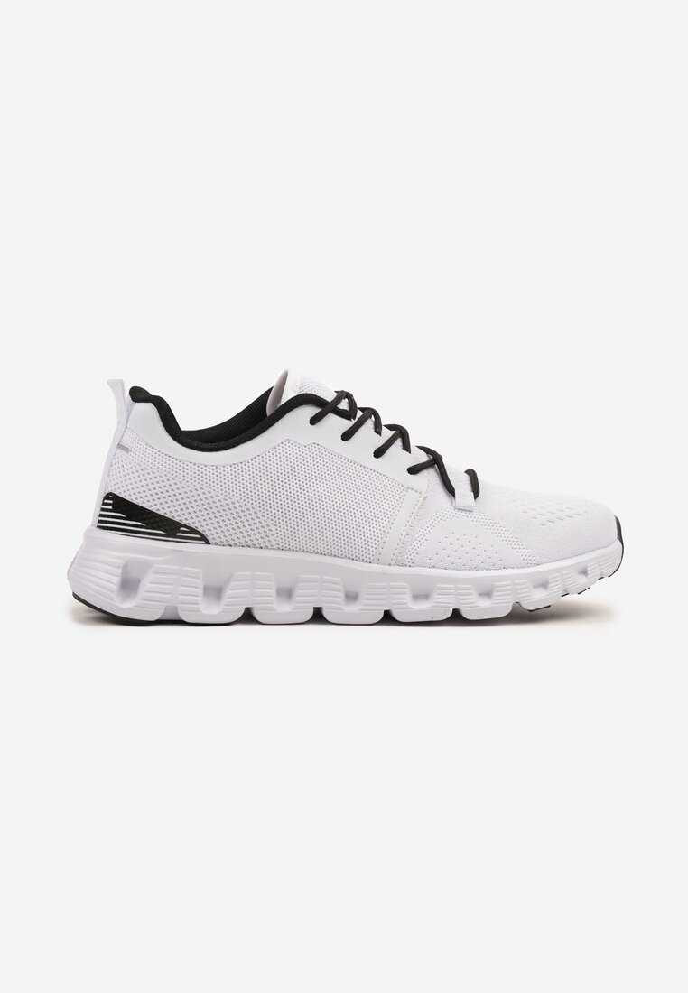 Białe Buty Sportowe Sneakersy na Płaskiej Podeszwie ze Sznurowaniami Christama