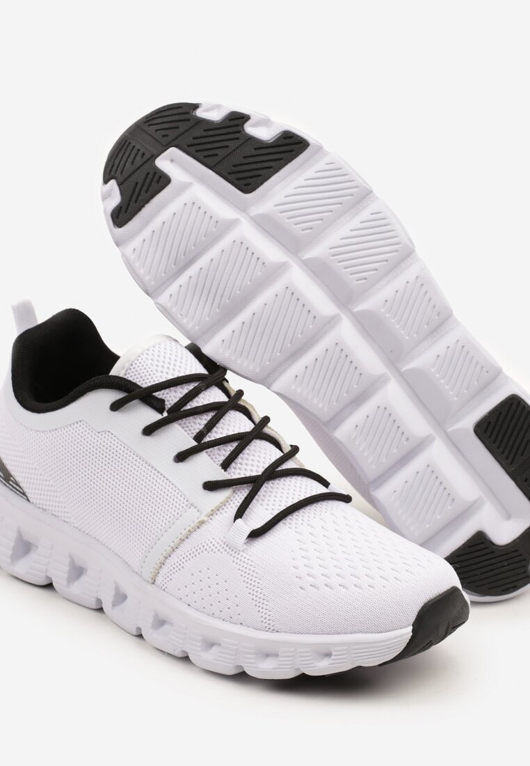 Białe Buty Sportowe Sneakersy na Płaskiej Podeszwie ze Sznurowaniami Christama