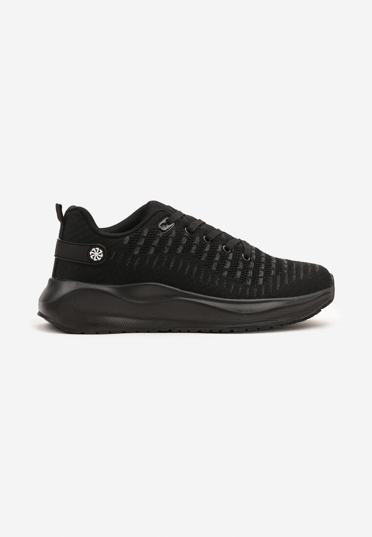 Czarne Buty Sportowe Sneakersy z Tłoczoną Cholewką Vivarinda