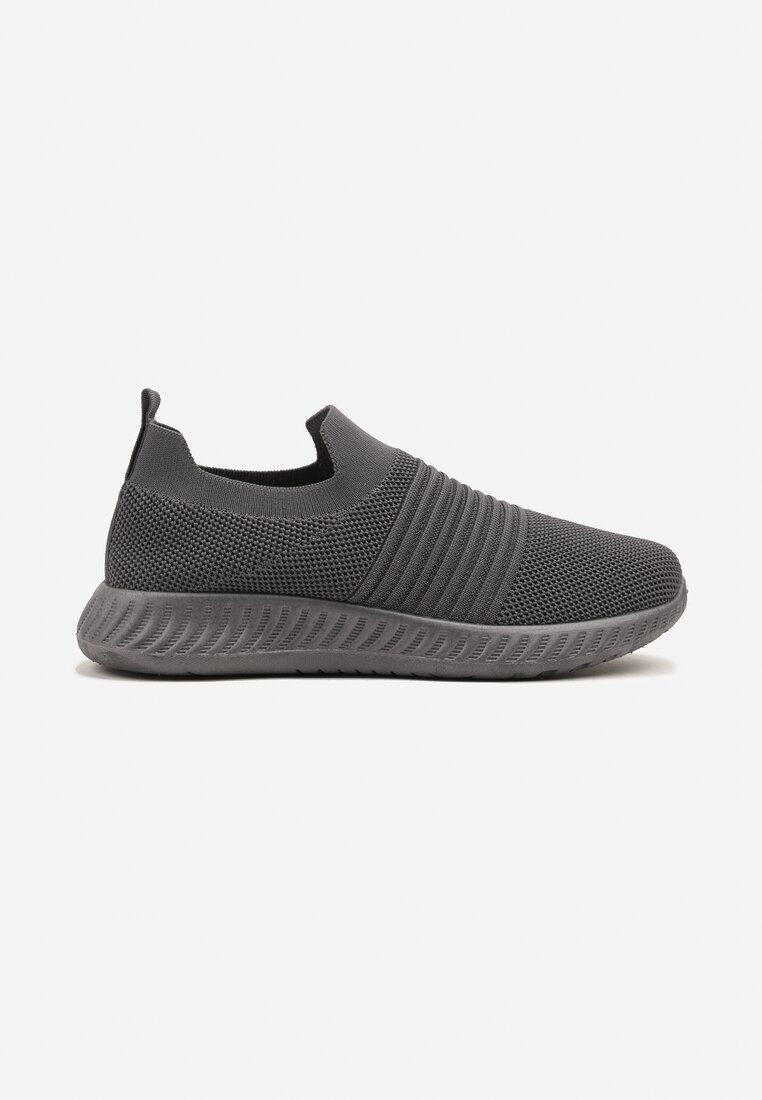 Szare Buty Sportowe Sneakersy z Elastyczną Cholewką Vivielle