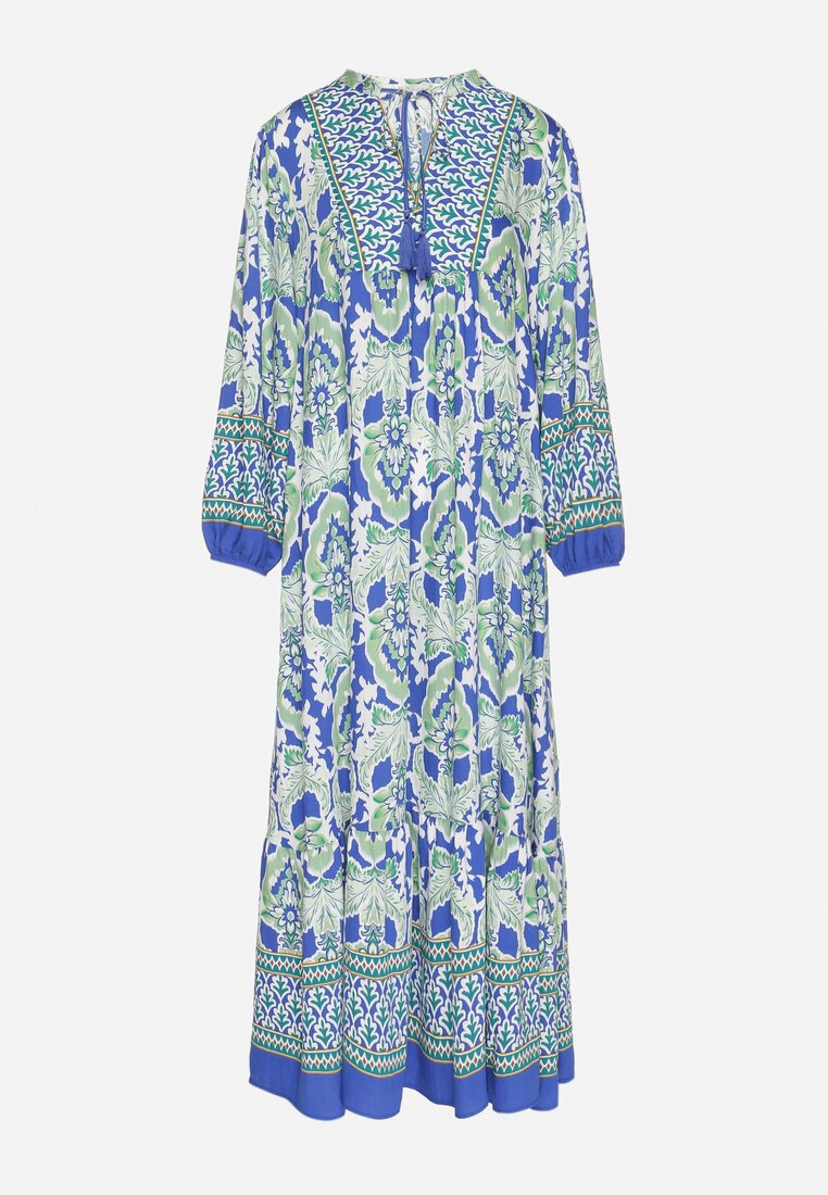 Rochie Albastră cu verde