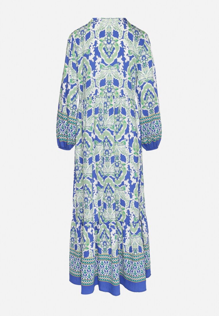 Rochie Albastră cu verde