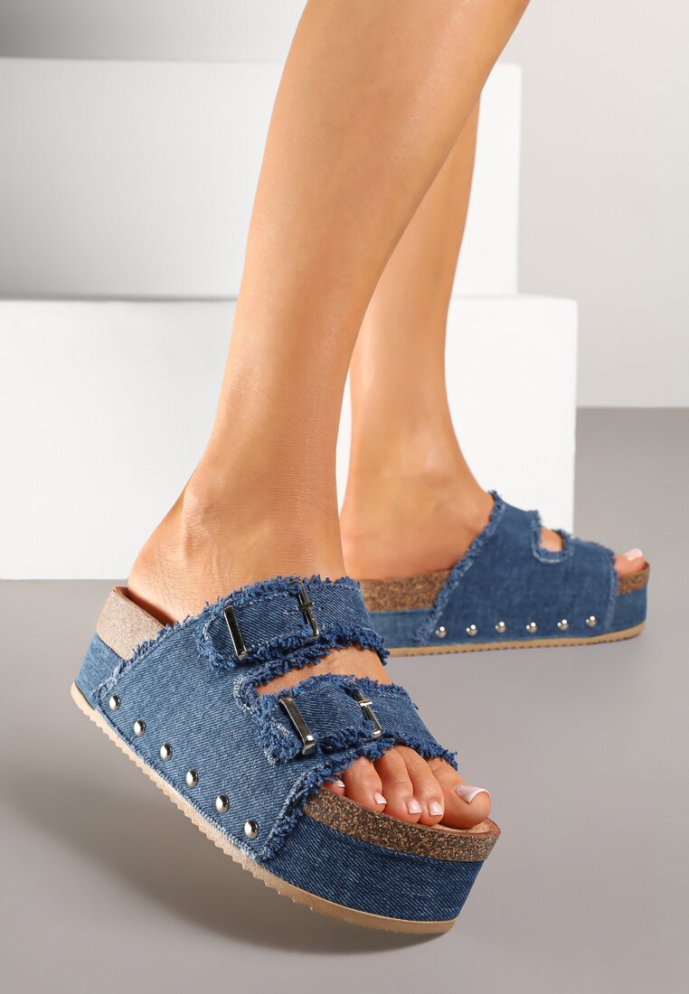 Papuci Bleumarin