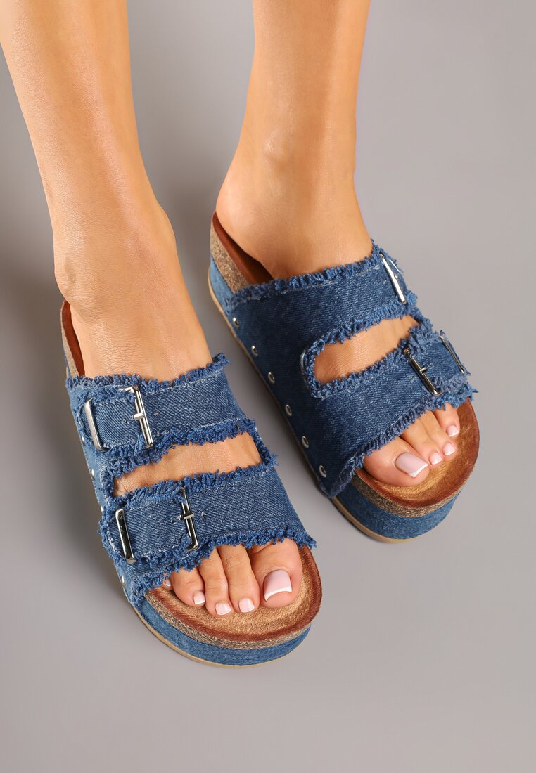 Papuci Bleumarin
