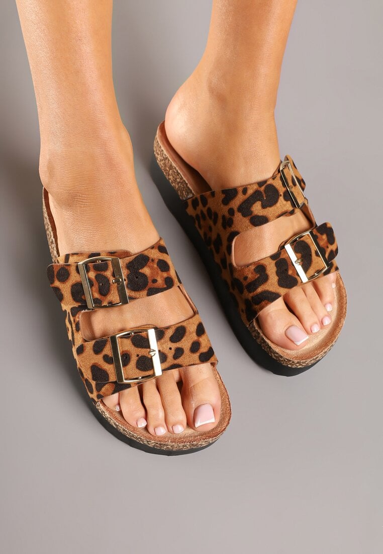 Papuci Imprimeu leopard