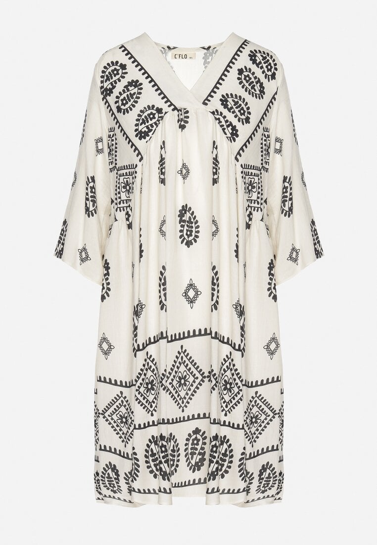Rochie Neagră cu alb