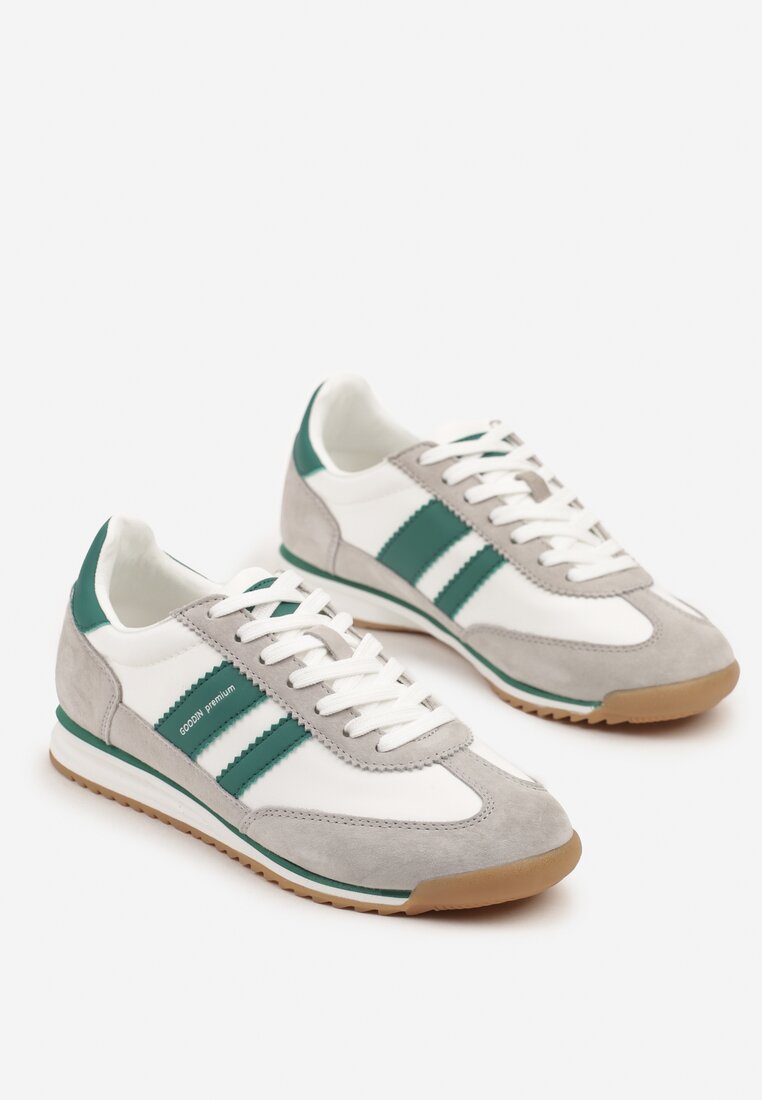 Sneakers Alb cu gri